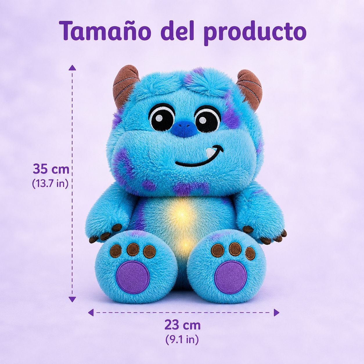 Peluche Sulley con respiración relajante antiestrés