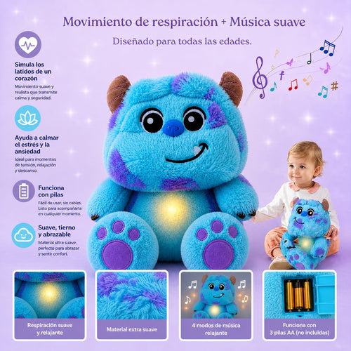 Peluche Sulley con respiración relajante antiestrés